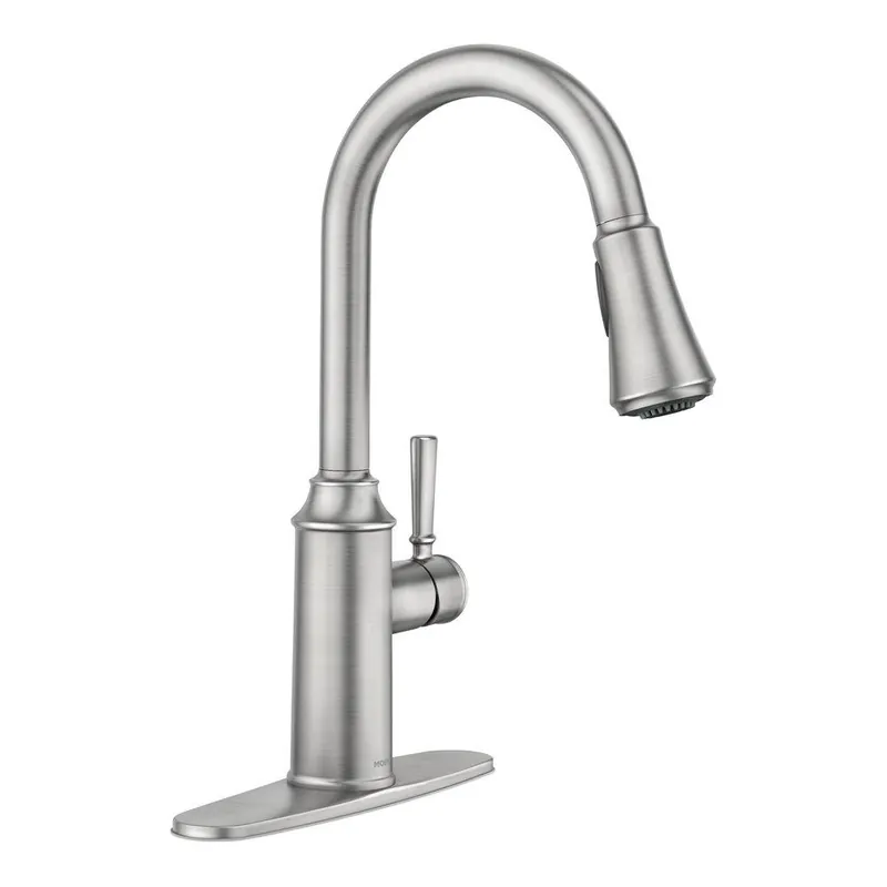 Moen 87801SRS Conneaut Single Handle Pull Down Kitchen Faucet in Spot Resist Stainless