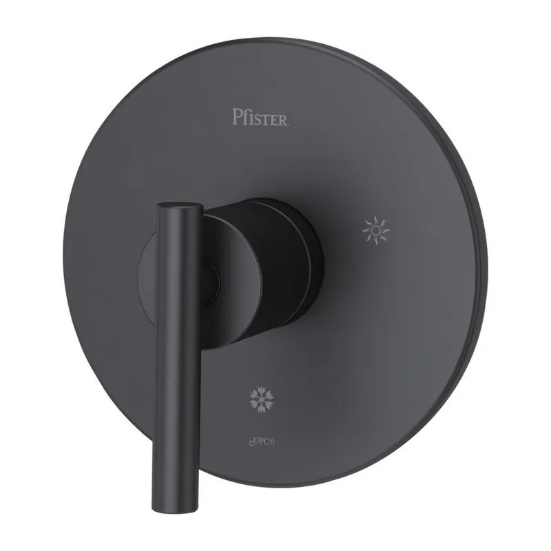 Pfister R89-1NCB Contempra Single Handle Pressure Balancing Valve Trim in Matte Black