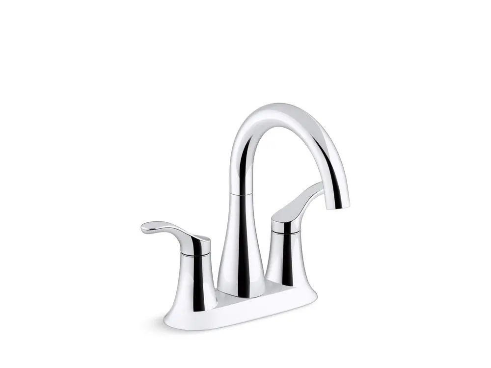 Kohler 27388-4-CP Simplice Two Handle Centerset Bathroom Sink Faucet in Polished Chrome
