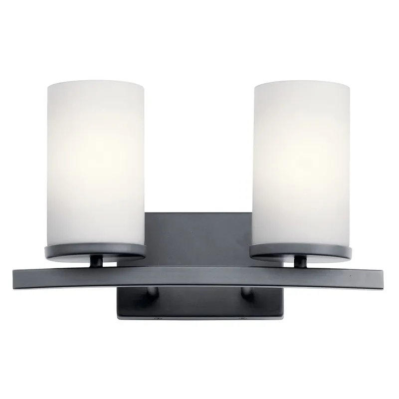 Kichler 45496BK Crosby 2 light bath light 120V (each)