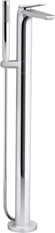Kohler T97367-4-CP Avid Single Handle Lever Floor Mount Filler in Polished Chrome Trim Only
