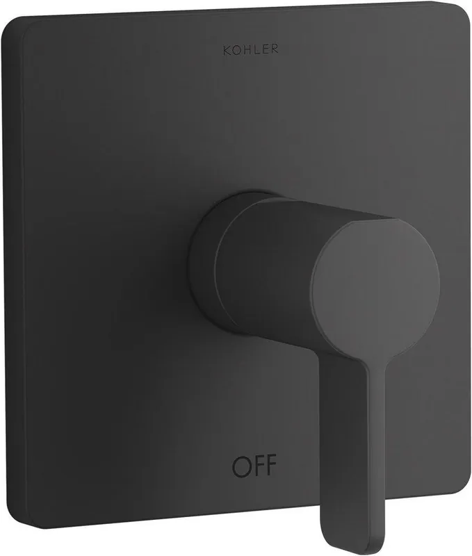KOHLER TS23501-4-BL Parallel Single Handle Pressure Balancing Valve Trim in Matte Black