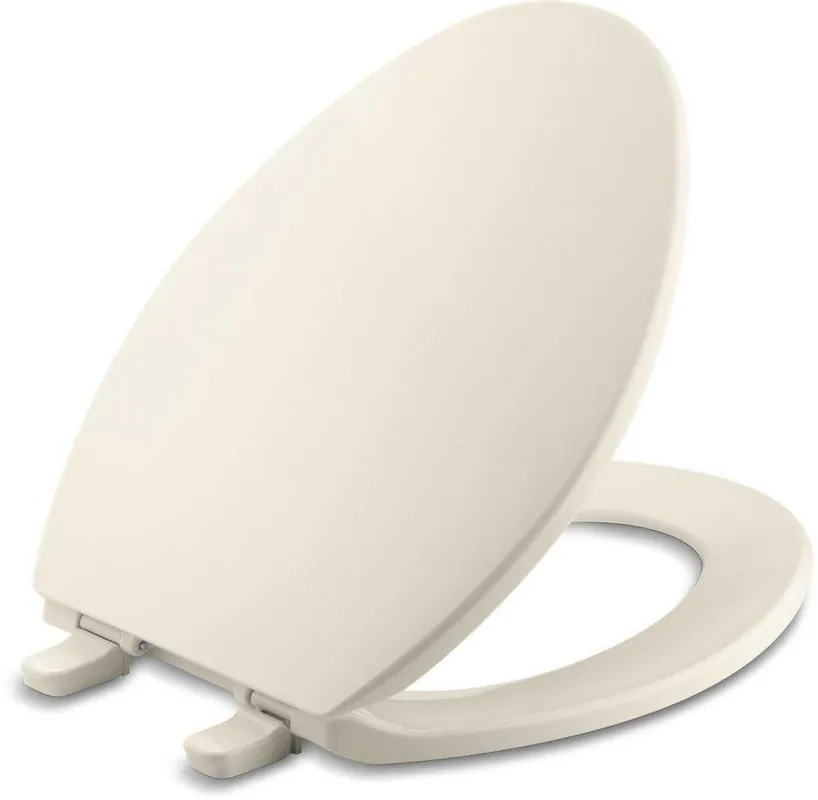 KOHLER 4774-47 Brevia Quick-Release Elongated Closed Front Toilet Seat in Almond