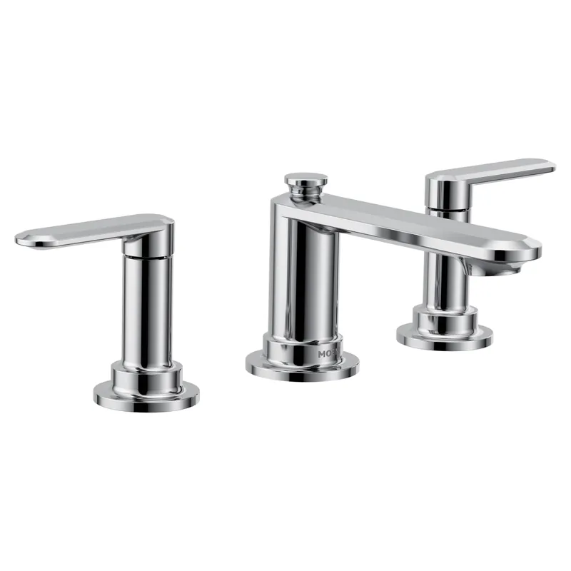 Moen TV6507 Greenfield 8 in. Widespread Double Handle Bathroom Faucet in Chrome (Valve Included)