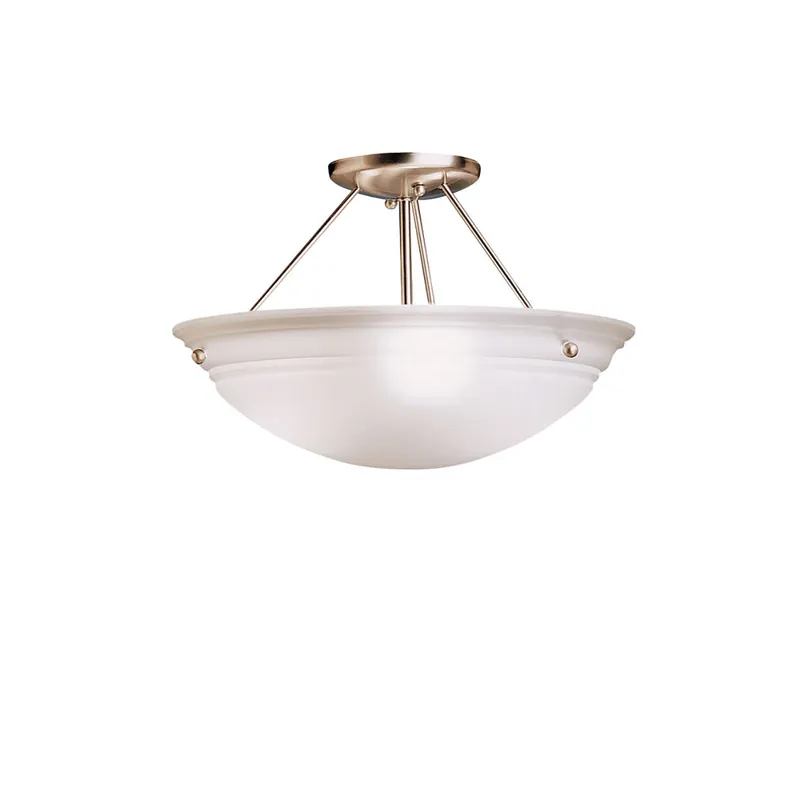 Kichler 3122NI Cove Molding Top Glass Semi Flush Light 100W 3 Light