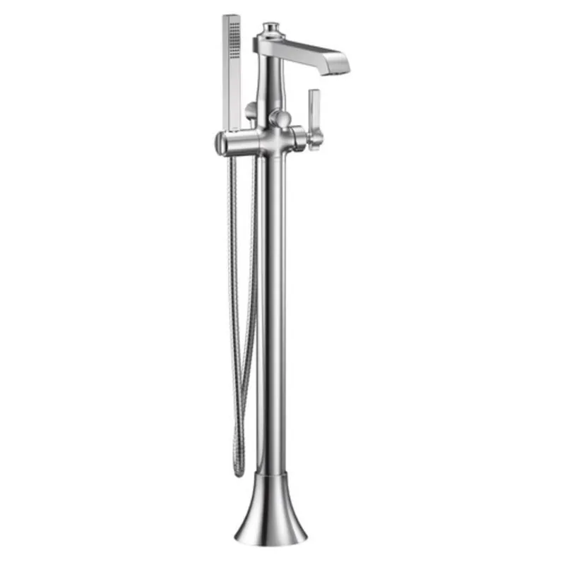 Moen S931 Flara 1-Handle Floor Mount Bath Filler with Hand Shower in Chrome