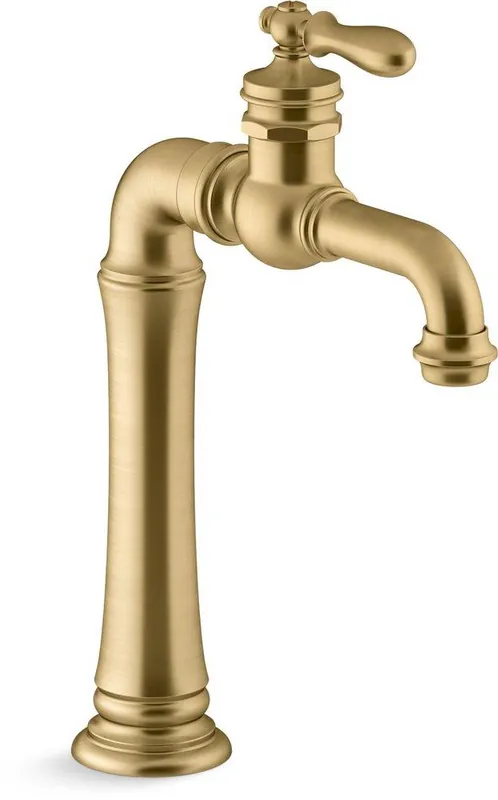 Kohler 72763-9M-2MB Artifacts Single Handle Monoblock Bathroom Sink Faucet in Vibrant Brushed Moderne Brass