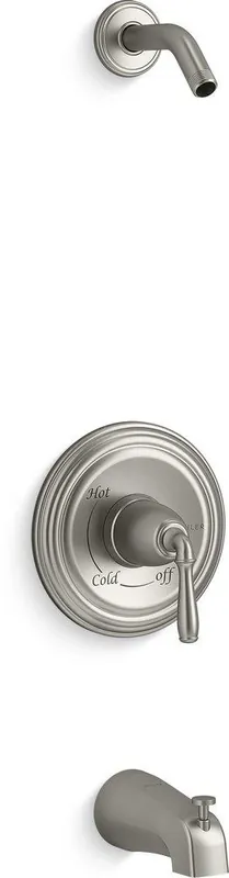 KOHLER TLS395-4S-BN Devonshire Single Handle Bathtub & Shower Faucet in Vibrant Brushed Nickel (Trim Only)