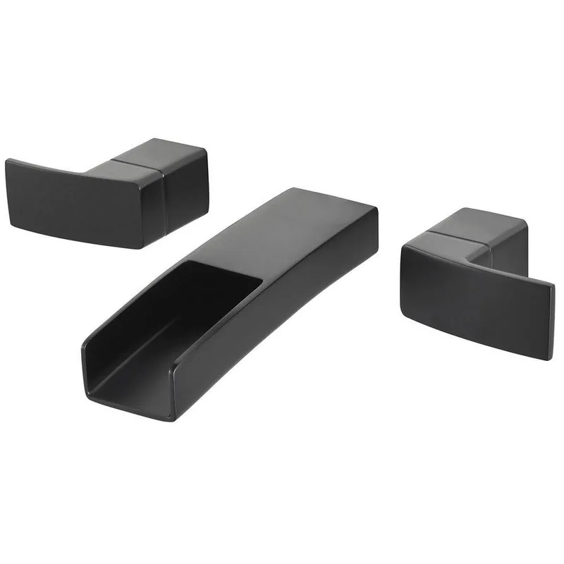 Pfister LG49-DF1B Kenzo 2-Handle Wall Mount Bathroom Faucet in Black