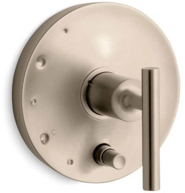 Kohler T14501-4-BV Purist Single Handle Pressure Balancing Valve Trim in Vibrant Brushed Bronze