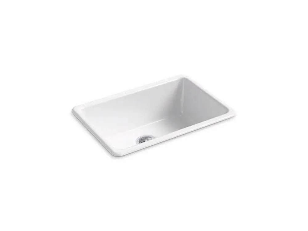 Kohler 5708-0 Iron/Tones 27 x 18-3/4 in. No Hole Cast Iron Single Bowl Dual Mount Kitchen Sink