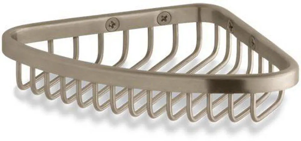 Kohler 1898-BV Small Corner Shower Basket in Vibrant Brushed Bronze