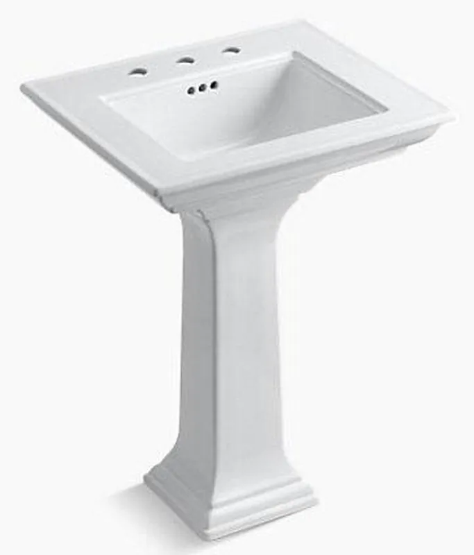 Kohler 2344-8-0 Memoirs 24-1/2 x 20-1/2 in. Rectangular Pedestal Sink and Base