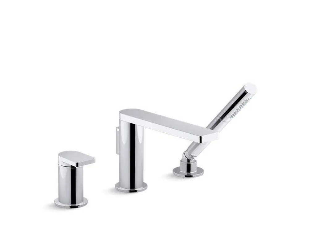 KOHLER 73078-4-CP Composed Single Handle Roman Tub Faucet With Handshower (Each)