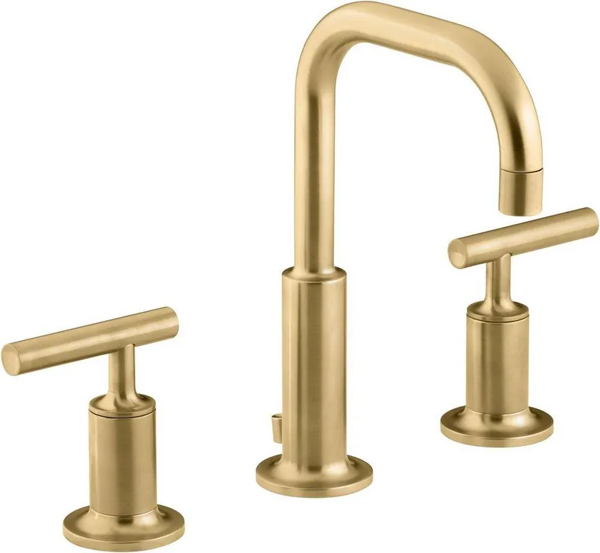 KOHLER 14406-4-2MB Purist Two Handle Widespread Bathroom Sink Faucet