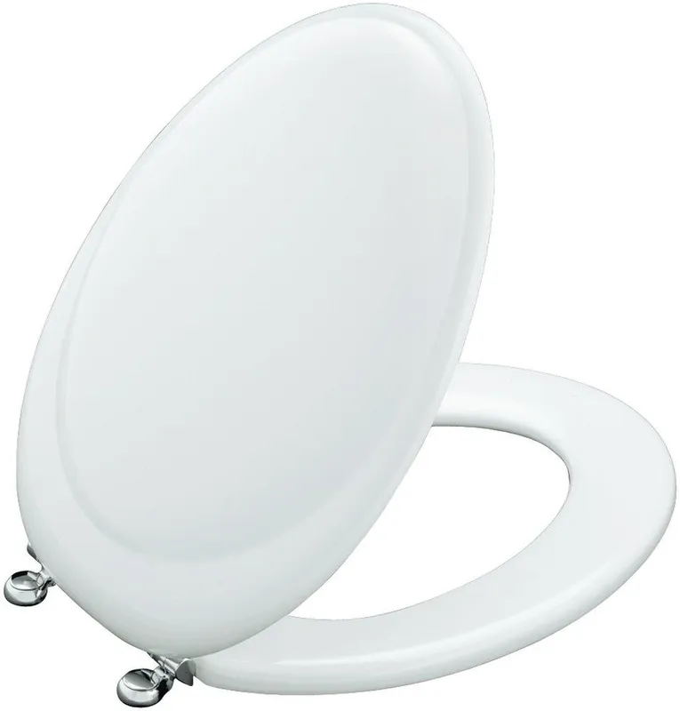 KOHLER 4615-CP-0 Revival Elongated Closed Front Toilet Seat with Cover in White