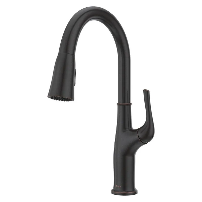 Pfister LG529-HGY Highbury Single Handle Pull Down Kitchen Faucet in Tuscan Brass