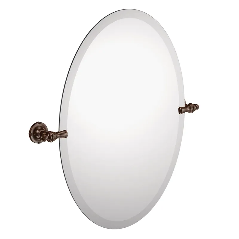 Moen DN0892ORB Gilcrest 26 in. x 23 in. Frameless Pivoting Wall Mirror Oil Rubbed Bronze