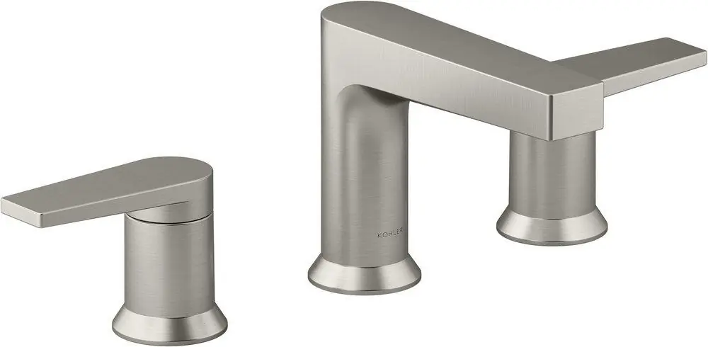 KOHLER 97100-4-BN Hint Two Handle Widespread Bathroom Sink Faucet in Vibrant Brushed Nickel