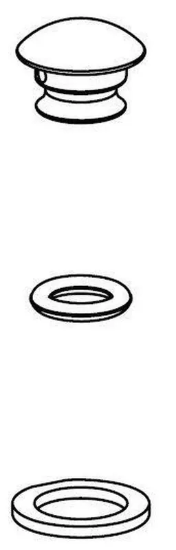 Moen 115034 Cap in Polished Chrome with Polished Brass