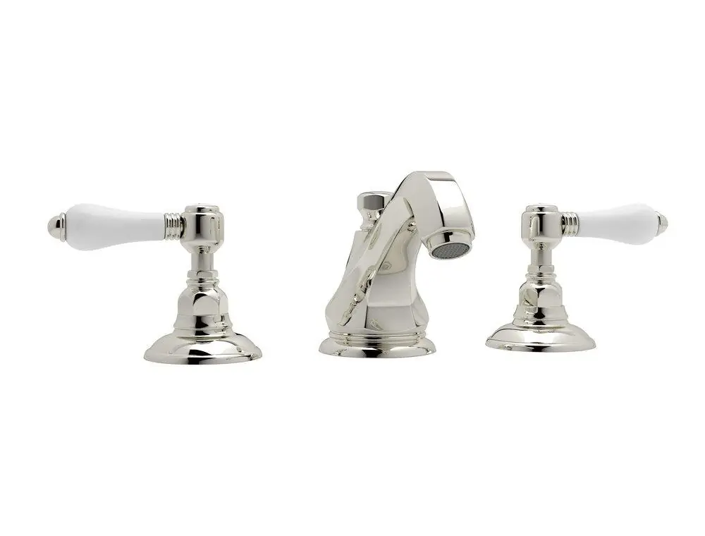 Rohl A1908LMPN-2 Palladian Two Handle Widespread Bathroom Sink Faucet in Polished Nickel