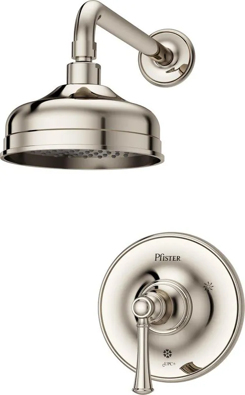 Pfister LG89-7TBD Tisbury One Handle Single Function Shower Faucet in Polished Nickel Trim Only