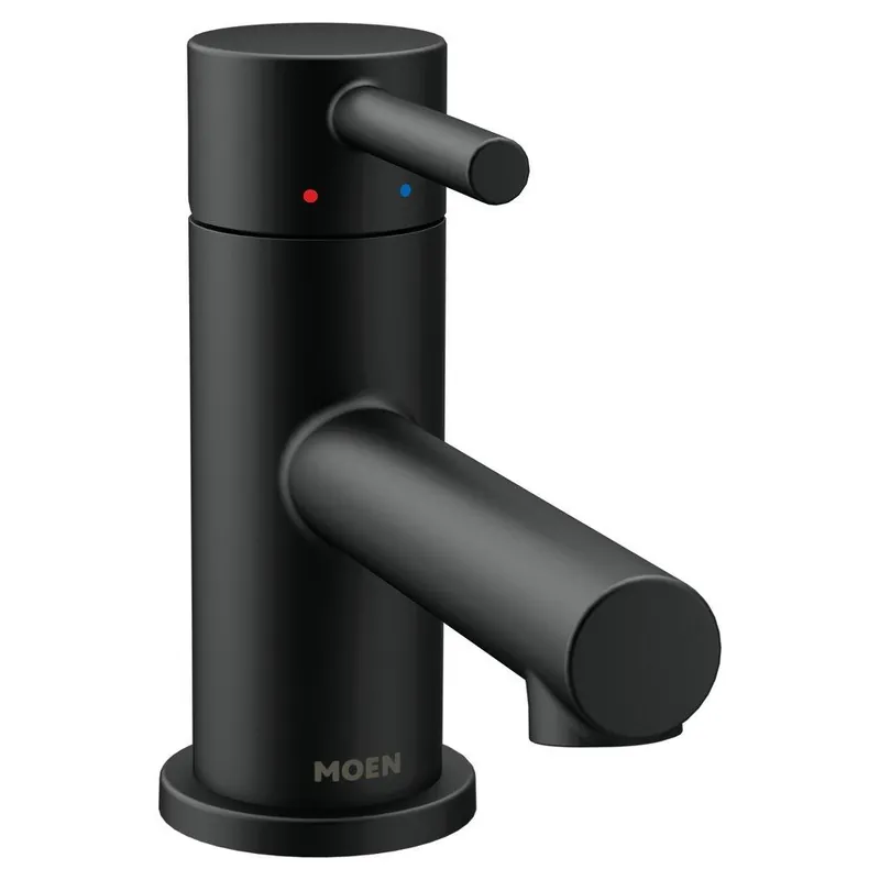 Moen 6191BL Align Single Handle Monoblock Bathroom Sink Faucet in Matte Black