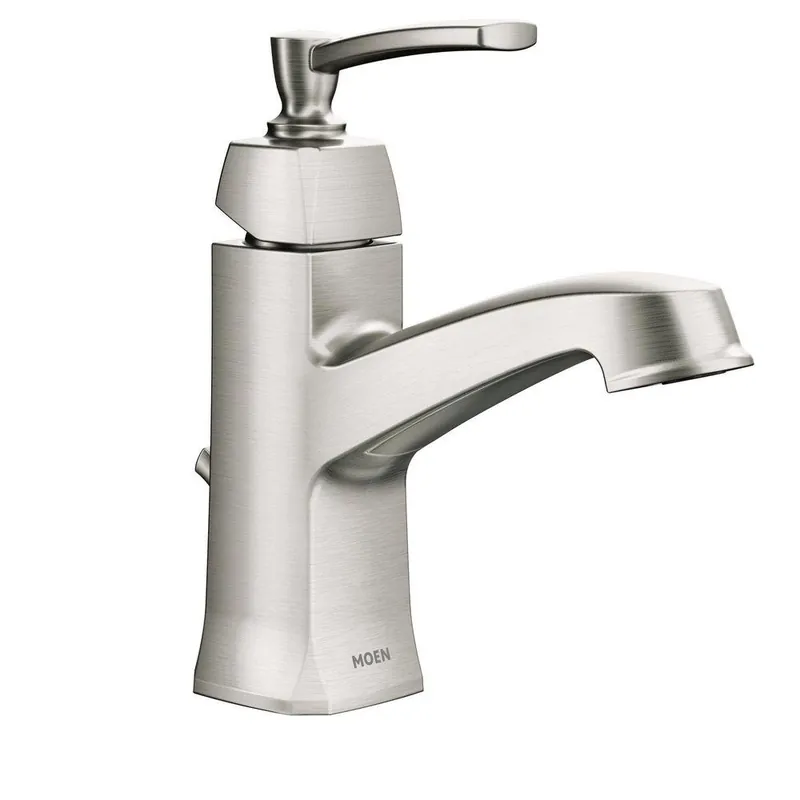 Moen WS84923SRN Convey Single Handle Bathroom Sink Faucet In Spot Resist Brushed Nickel