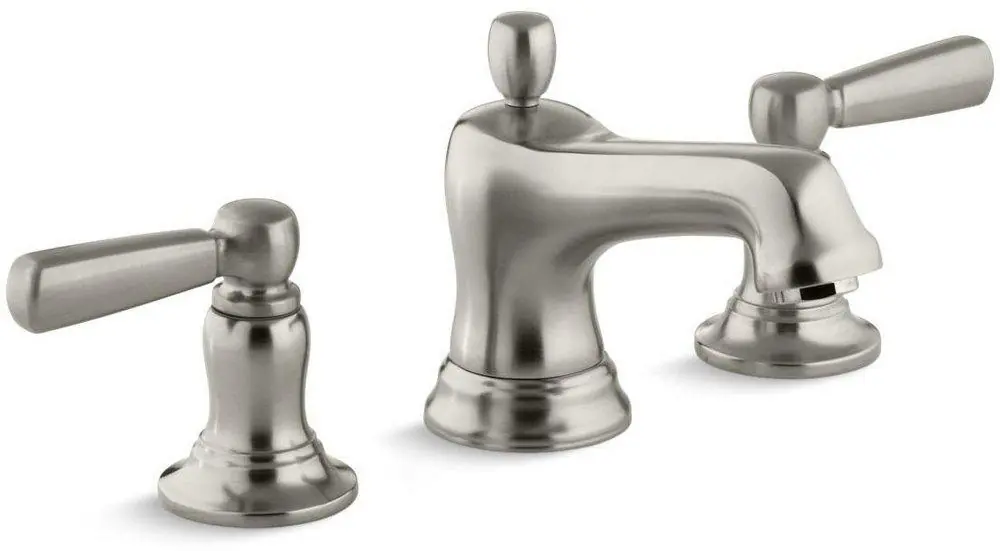 Kohler 10577-4-BN Bancroft Two Handle Widespread Bathroom Sink Faucet in Vibrant Brushed Nickel