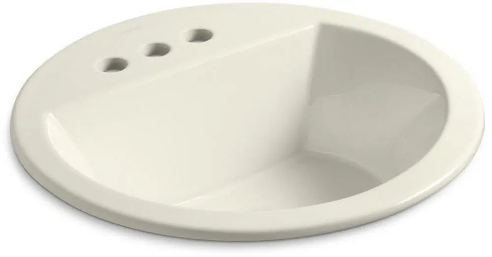 Kohler 2714-4-96 Bryant® 18-7/8 x 18-7/8 in. Round Drop-in Bathroom Sink in Biscuit