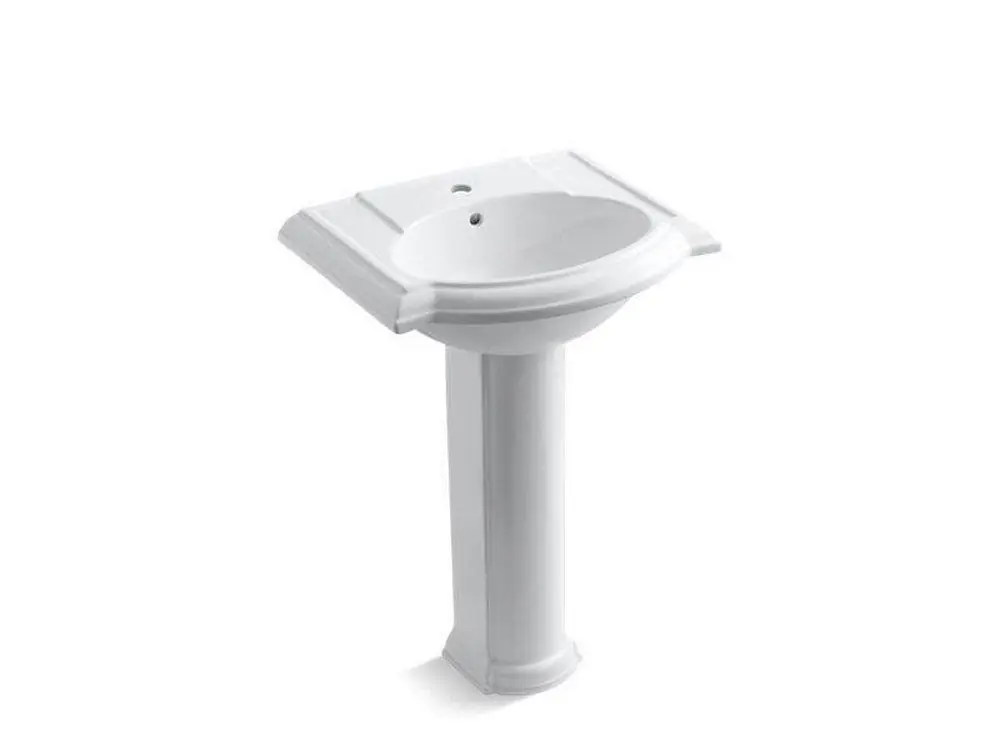 Kohler 2286-1-0 Devonshire 24-1/8 x 20 in. Oval Pedestal Sink with Base in White
