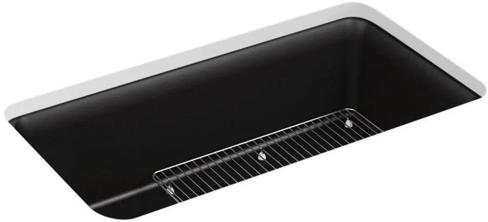 Kohler 8206-CM1 Cairn 33-1/2 x 18-5/16 in. No Hole Composite Single Bowl Undermount Kitchen Sink