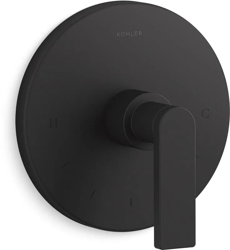 Kohler T73133-4-BL Composed Single Handle Thermostatic Valve Trim in Matte Black