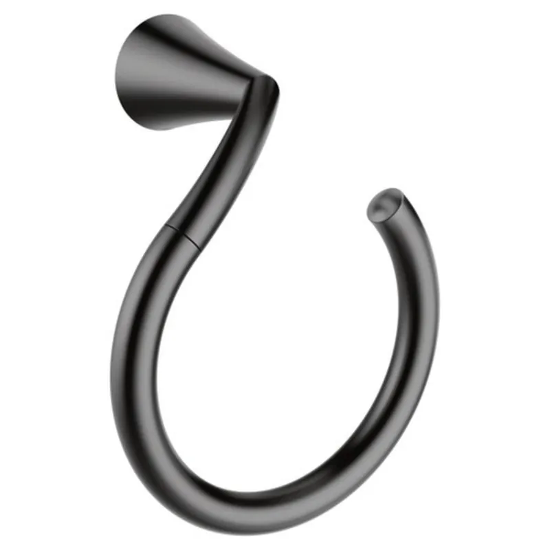Moen YB2386BL Glyde Round Open Towel Ring in Matte Black