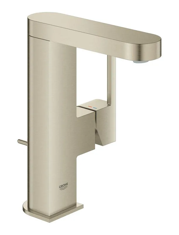 GROHE 23956EN3 Plus Single Handle Monoblock Bathroom Sink Faucet in Brushed Nickel