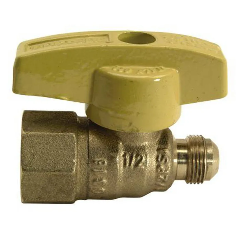 Brasscraft TBV8-8 1/2 in. Brass Flare x FIPT Quarter Turn T-Handle Gas Ball Valve