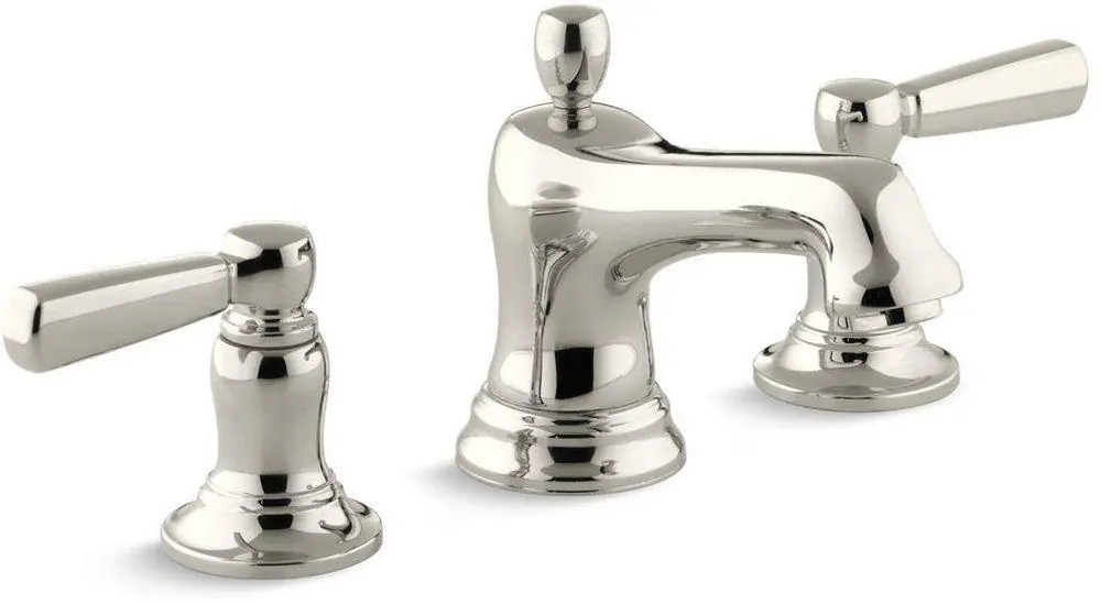 Kohler 10577-4-SN Bancroft Two Handle Widespread Bathroom Sink Faucet in Vibrant Polished Nickel