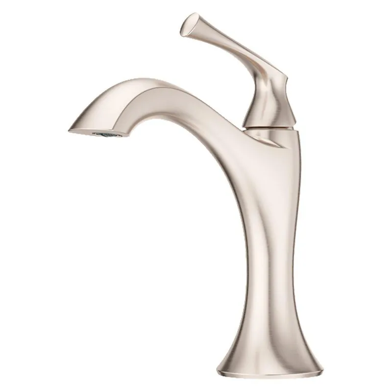 Pfister LG42-RH2K Rhen Single Handle Monoblock Bathroom Sink Faucet in Brushed Nickel