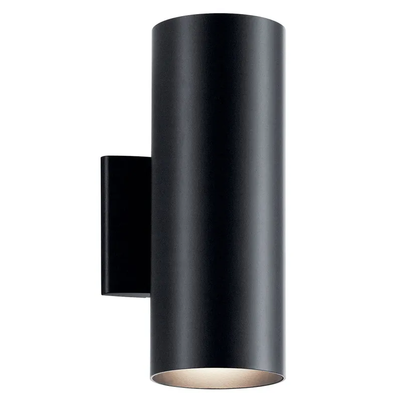 Kichler 9244BK This 12in 2-light wall cylinder power