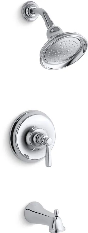 KOHLER TS10581-4-CP Bancroft One Handle Single Function Bathtub & Shower Faucet in Polished Chrome (Trim Only)