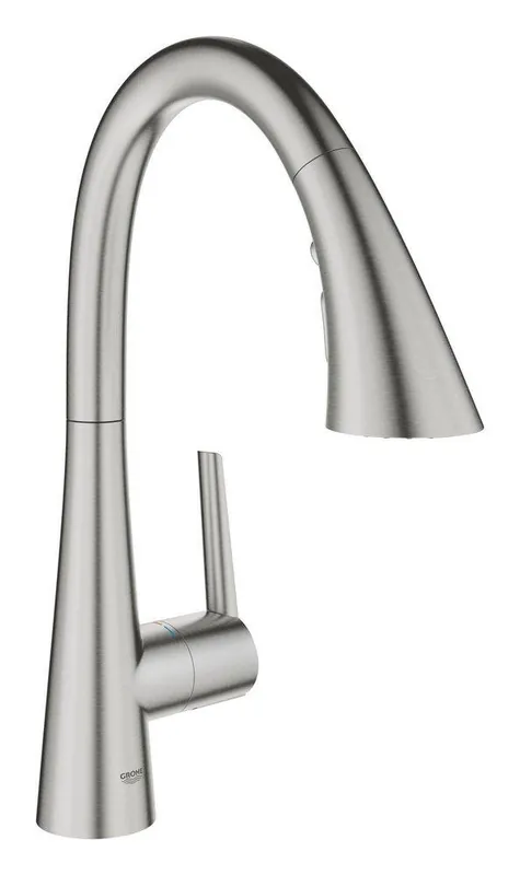 Grohe 30368DC2 Zedra Single Handle Pull Down Bar Faucet in SuperSteel Infinity
