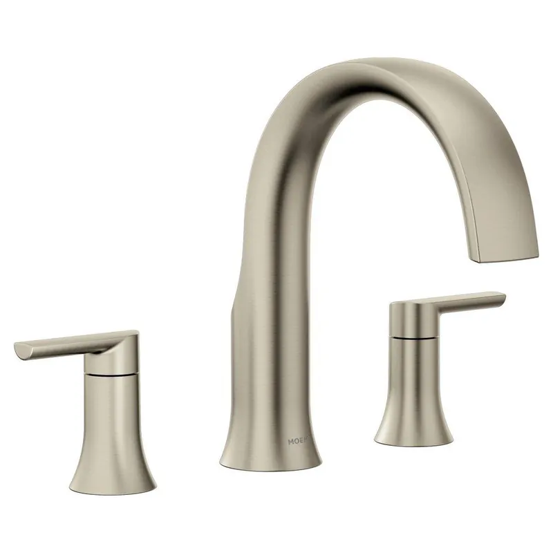 Moen TS983BN Doux Two Handle Roman Tub Faucet in Brushed Nickel (Trim Only)
