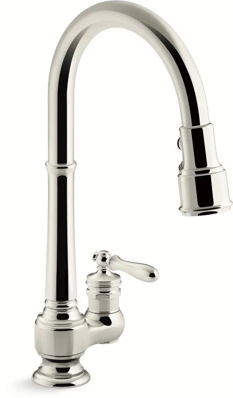 Kohler 99260-SN Artifacts Single Handle Pull Down Kitchen Faucet in Vibrant Polished Nickel