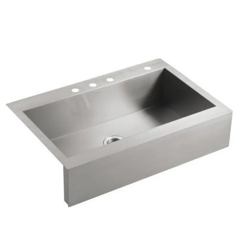 Kohler 3942-4-NA Vault 35-3/4 x 24-5/16 in. 4 Hole Stainless Steel Single Bowl Drop-in Kitchen Sink