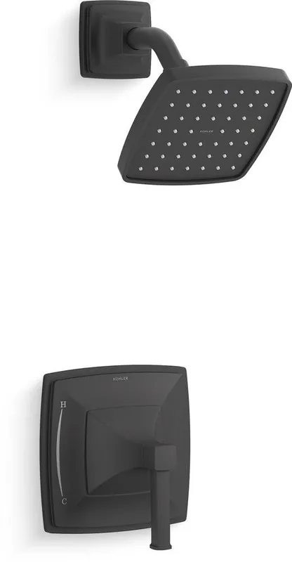 Kohler TS27404-4G-BL Riff One Handle Single Function Shower Faucet in Matte Black Trim Only