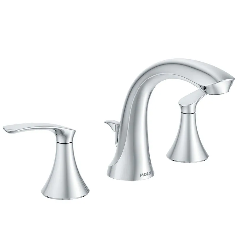 Moen WS84551 Darcy Two Handle Widespread Bathroom Sink Faucet in Chrome