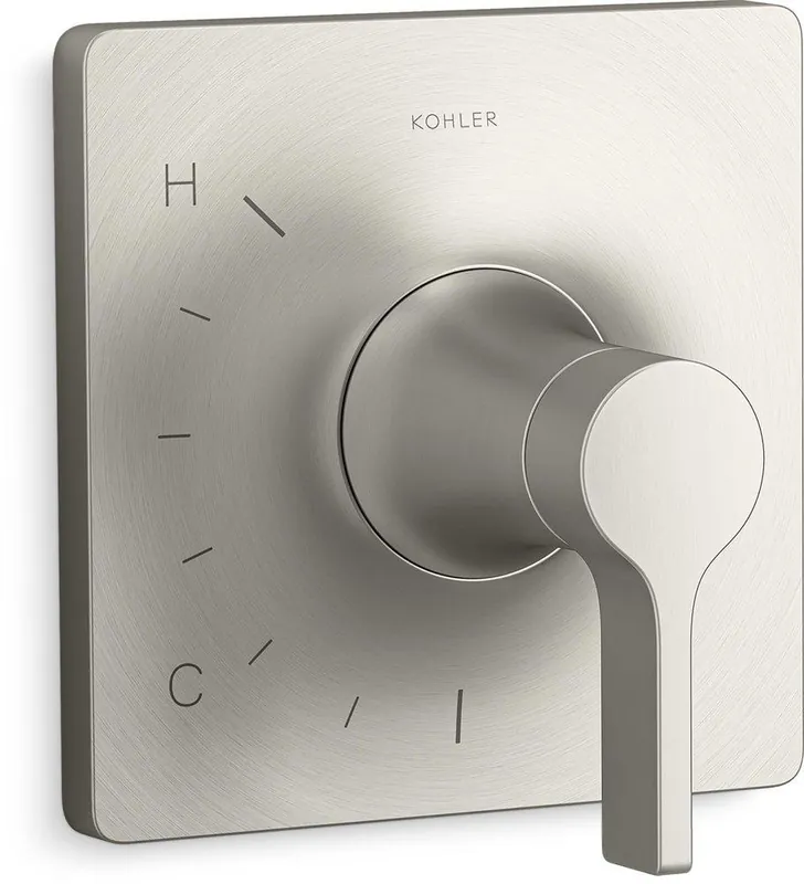Kohler TS28129-4-BN Venza Single Handle Pressure Balancing Valve Trim in Vibrant Brushed Nickel