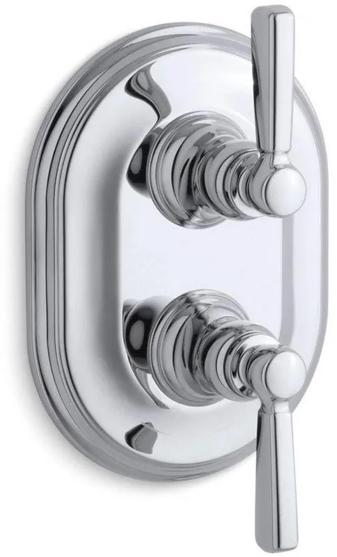 Kohler T10594-4-CP Bancroft Two Handle Thermostatic Valve Trim in Polished Chrome
