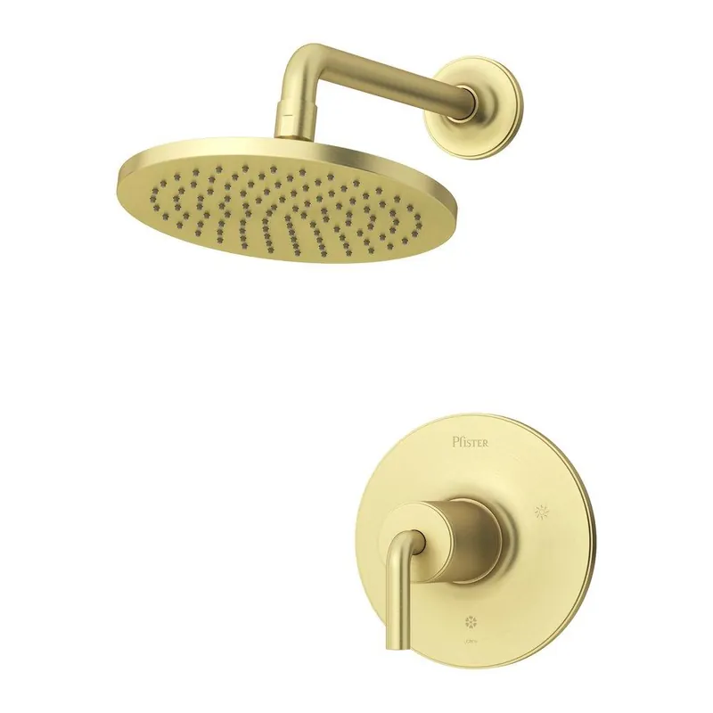 Pfister LG89-7TNTBG Tenet One Handle Single Function Shower Faucet in Brushed Gold Trim Only