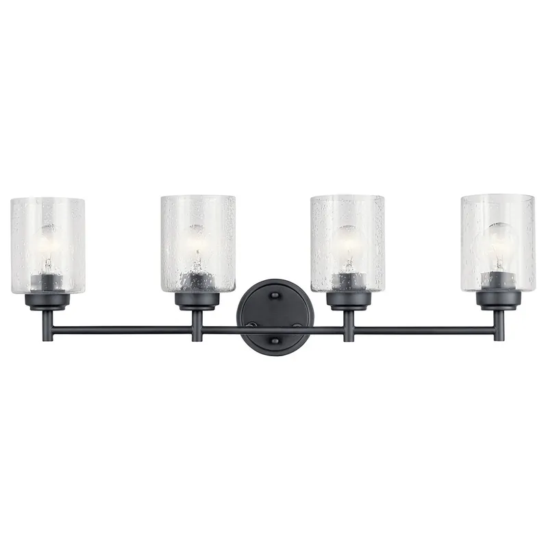 Kichler 45887BK The Modern Winslow 4-Light 30in Bath Light